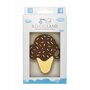 Jucarie de dentitie, Bocioland, Din silicon, Stimuleaza abilitatile motorii fine, Calmeaza durerea gingiei, 0 luni+, Choco Ice - 3