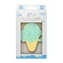 Jucarie de dentitie, Bocioland, Din silicon, Stimuleaza abilitatile motorii fine, Calmeaza durerea gingiei, 0 luni+, Mint Ice - 2