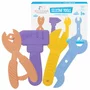 Jucarie de dentitie, Bocioland, In forma de unelte,4 piese, BPA Free, 0 luni+, Multicolor - 2