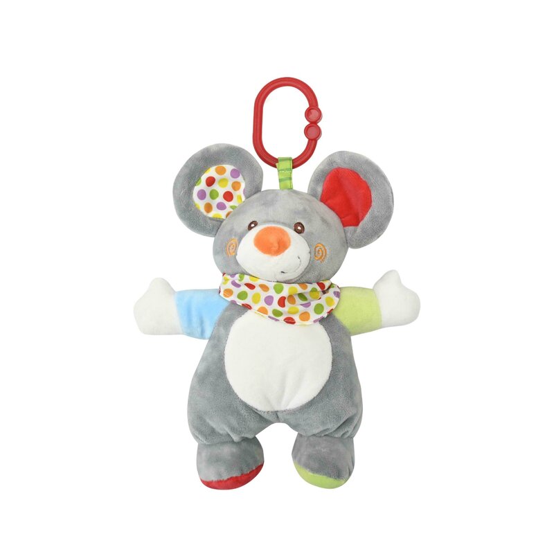 Lorelli toys - jucarie multifunctionala soricel cu zornaitoare, 22 cm din plus