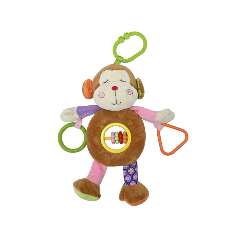 Lorelli toys - jucarie carucior maimutica cu activitati, 24 cm din plus