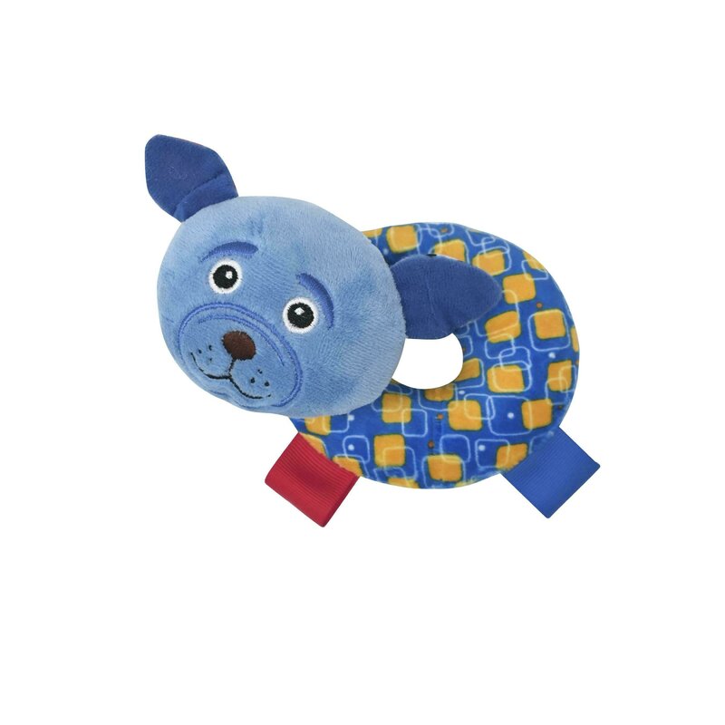 Lorelli toys - zornaitoare de plus catelus 11 cm, gogoasa