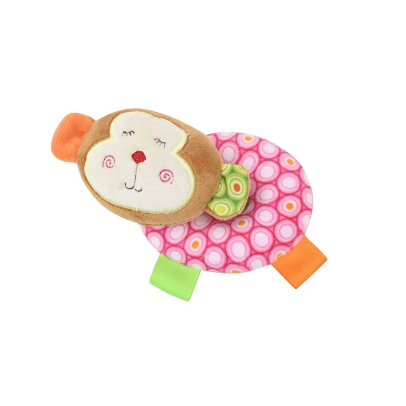 Lorelli toys - zornaitoare de plus maimutica 11 cm, gogoasa