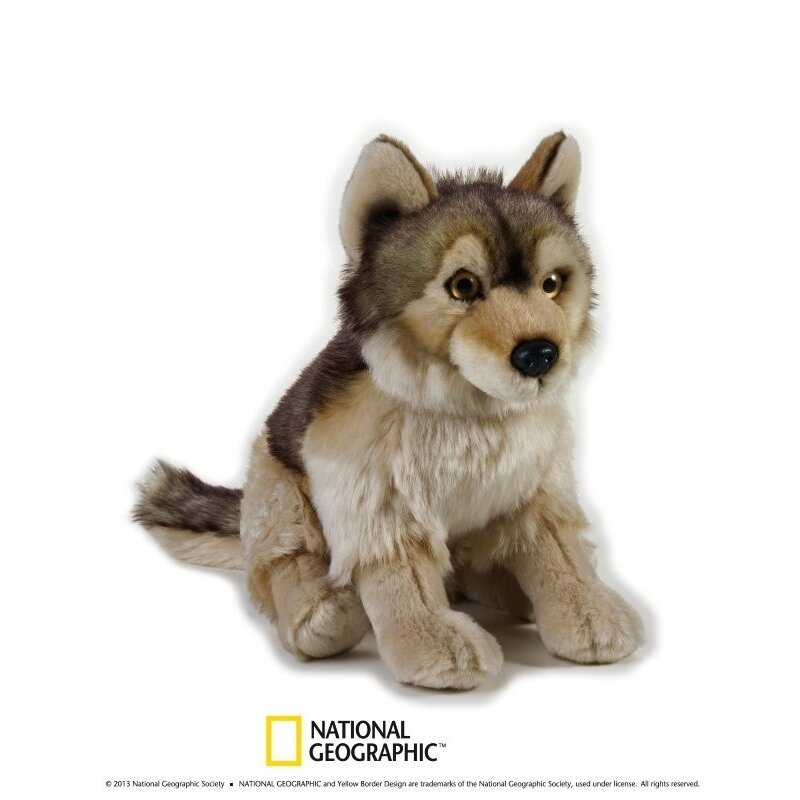 Jucarie din plus national geographic lup 25 cm