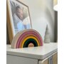 Jucarie de stivuire, Petite&Mars, Rainbow Stardust Wood of Mars, 7 piese, 24 luni+, Multicolor - 7