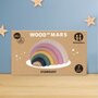 Jucarie de stivuire, Petite&Mars, Rainbow Stardust Wood of Mars, 7 piese, 24 luni+, Multicolor - 9