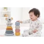 Jucarie de stivuit, Primabobo, Cu blocuri senzoriale din cauciuc, figurina Koala, discuri, Texturi diverse, 13 piese, 6 luni+, Multicolor - 5