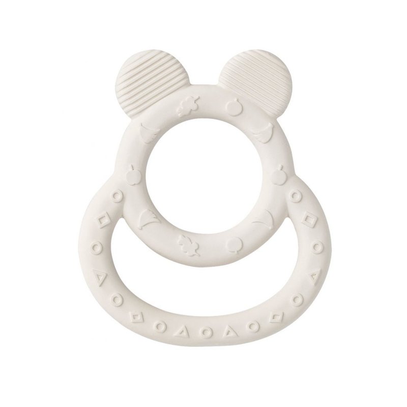 Saro baby - jucarie dentitie cauciuc natural soft ears, alb