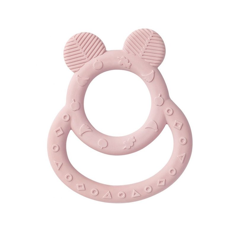 Saro baby - jucarie dentitie cauciuc natural soft ears, roz