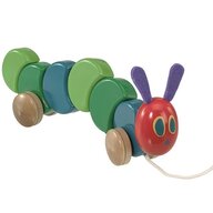 Rainbow designs - Jucarie din lemn cu roti The Very Hungry Caterpillar 26 cm