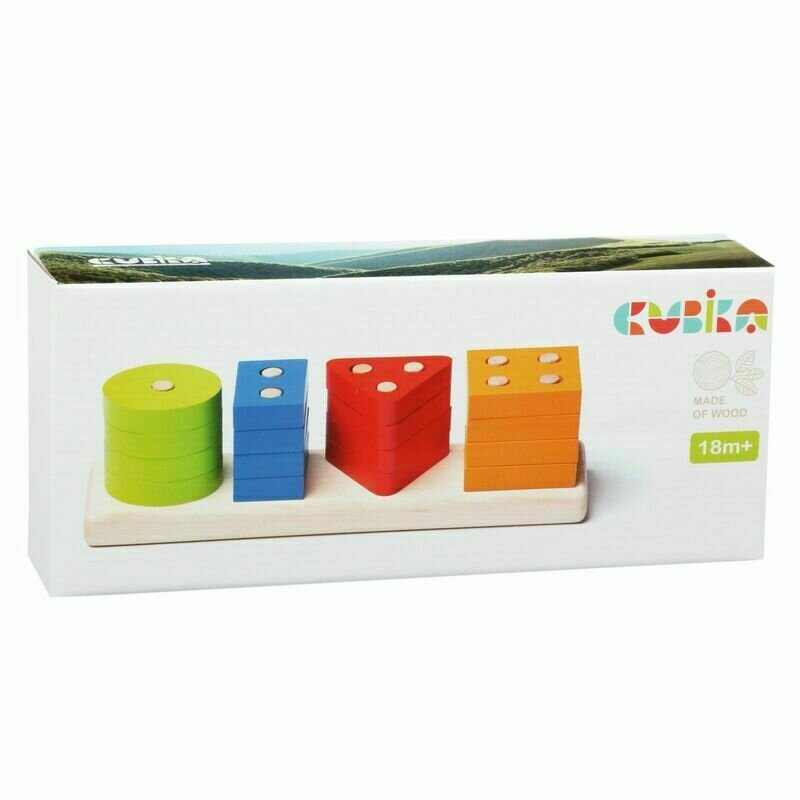 Cubika - jucarie din lemn, , sortator forme geometrice 02