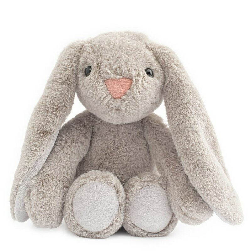 Jucarie din plus, Baby Mix, Bunny, Moale, Dezvolta imaginatia si jocul creativ, 20 cm, 0 luni+, Grey