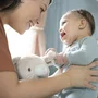 Jucarie din plus cu sunete ale batailor inimii, cantece de leagan, vibratii si lumini, Ingenuity, Silvy, Iepuras, Moale, Dezvolta imaginatia si jocul creativ, 0 luni+, Gri - 9