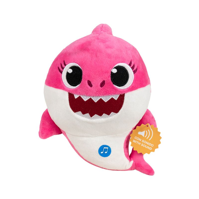 Play by play - jucarie din plus cu sunete mummy shark, baby shark, 43 cm