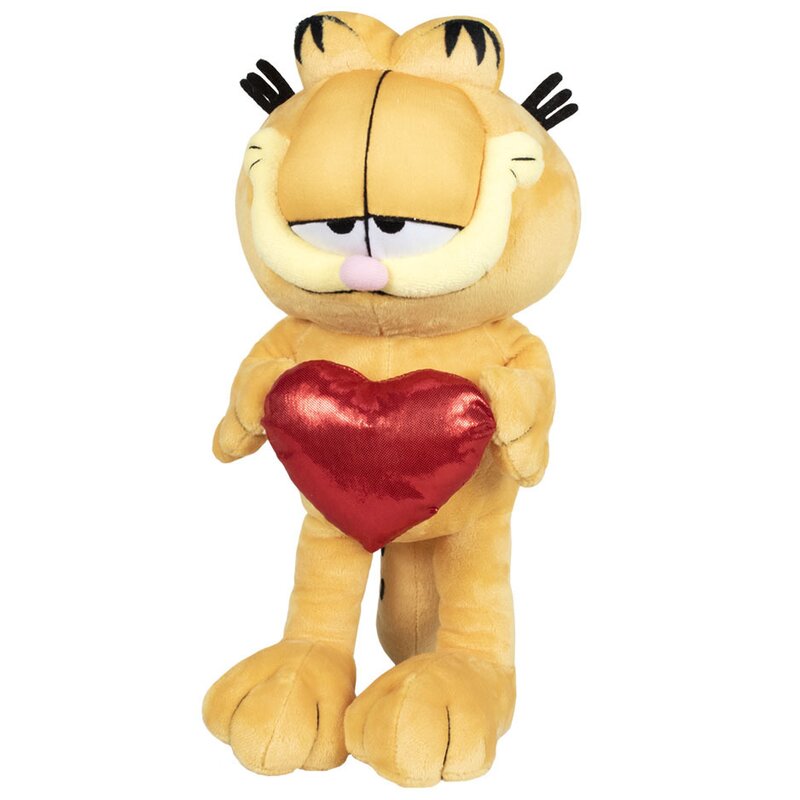 Play by play - jucarie din plus garfield cu inima, 32 cm