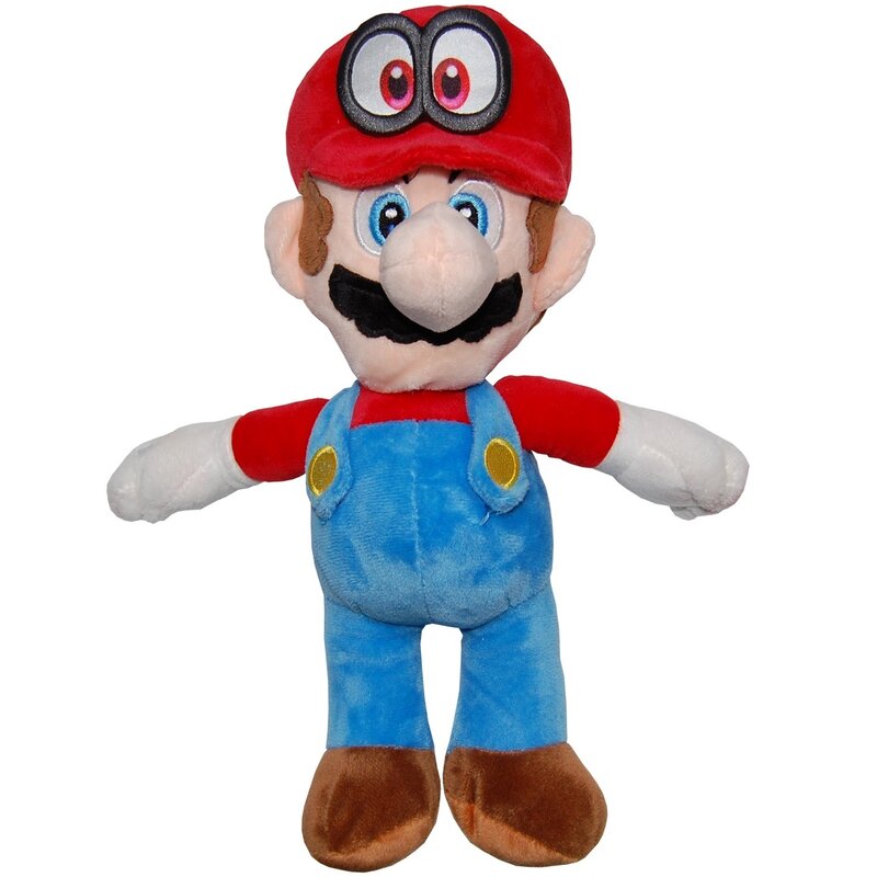 Play by play - jucarie din plus mario 30 cm, cu sapca super mario, rosu