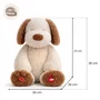Jucarie din plus senzoriala, Primabobo, Catelus, 36 cm, Cu lumini ce simuleaza respiratia, Senzor pentru plans, Inregistrare vocala, Temporizator, 6 luni+, Bej - 10
