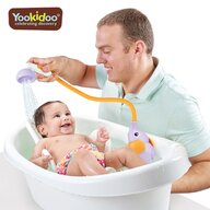 Yookidoo - Jucarie Dus portabil pentru bebelusi si copii, in forma de elefant- Violet, 0-24 luni