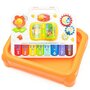 Jucarie educationala, Baby Mix, Musical Learning, 3 in 1, Cu picioare detasabile, Echipata cu diverse butoane si lumini, Pian si activitati, Panou detasabil, 18 luni+, Multicolor - 2