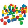 Eichhorn - Set de constructie Cuburi Coloured Wooden Blocks,  In galetusa ,  50 piese - 1