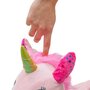 Jucarie gonflabila de plus cu sunete, Baby Mix, In forma de unicorn, Husa moale detasabila, Cu pompa inclusa, Pana la 70 kg, 36 luni+, Pink - 3