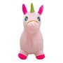 Jucarie gonflabila de plus cu sunete, Baby Mix, In forma de unicorn, Husa moale detasabila, Cu pompa inclusa, Pana la 70 kg, 36 luni+, Pink - 7