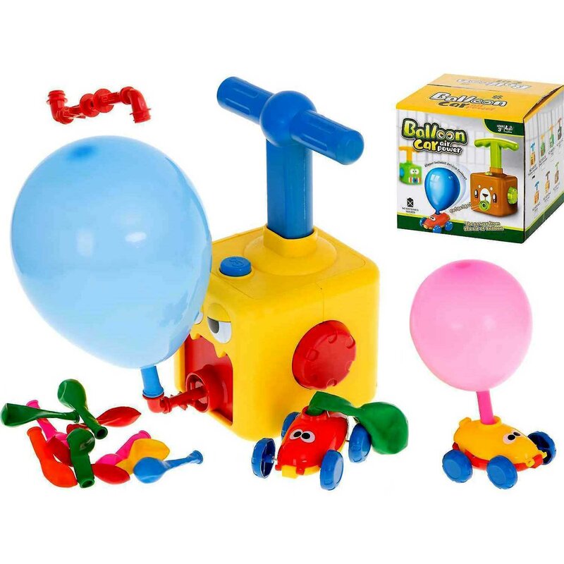 Ikonka - jucarie interactiva lansator de masini cu balon monster, galben