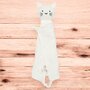 Jucarie interactiva, New Baby, Cat, Din muselina, Bumbac, 30x30 cm, 0 luni+, White - 2