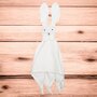 Jucarie interactiva, New Baby, Rabbit, Din muselina, Bumbac, 30x30 cm, 0 luni+, White - 2