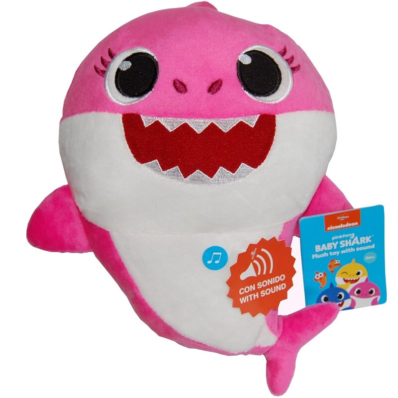 Play by play - jucarie din plus interactiva mummy shark 25 cm baby shark