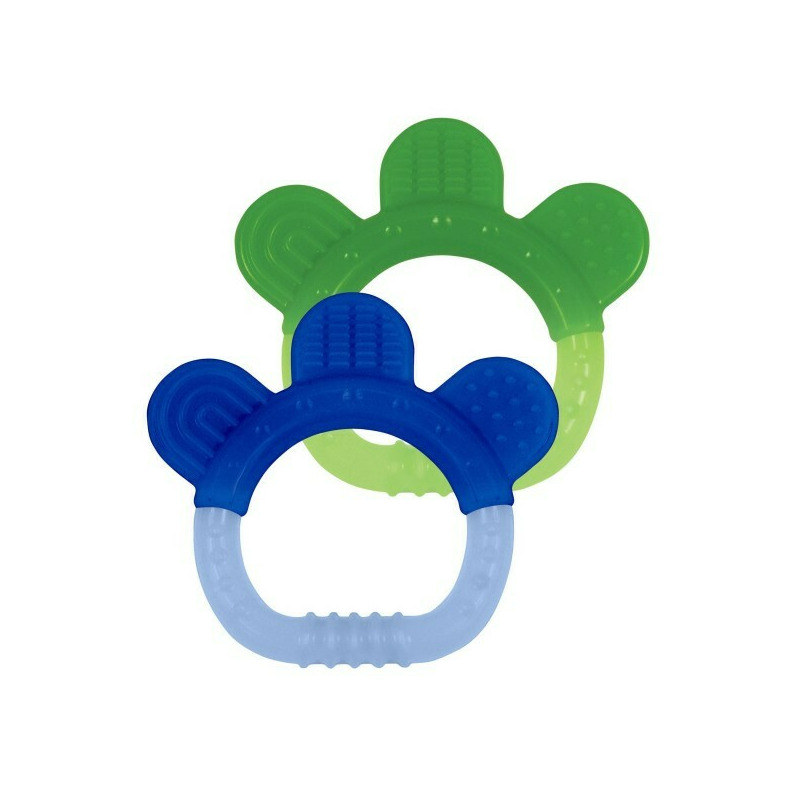 Jucarie pentru dentitie si periuta masaj gingii - Green Sprouts by iPlay - Blue&Green