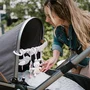 Jucarie pentru scoica, patut si carucior, BabyOno, Texturi multiple, Fosnaitoare, Cu oglinda, 35  x 20 cm, 0 luni+, Multicolor - 11