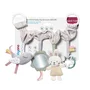 Jucarie pentru scoica, patut si carucior, BabyOno, Texturi multiple, Fosnaitoare, Cu oglinda, 35  x 20 cm, 0 luni+, Multicolor - 2
