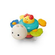 Jucarie senzoriala, BabyOno, Turtle, Cu ventuza, Texturi multiple, Zornaitore, Se poate folosi si in cada, Din materiale non-toxice, Fara BPA, 3 luni+, Multicolor