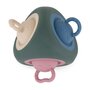 Jucarie senzoriala, Petite&Mars, Pop Triangle, Din silicon, Pentru antrenament motric, Fara BPA, 13×13×20 cm, 10 luni+, Multicolora - 1