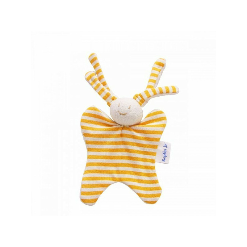 Jucarie textila din bumbac organic - keptin jr - little girly orange