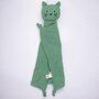 Jucarie textila, New Baby, Baby Cat, Pentru bebelusi, Moale, Din muselina, 100% bumbac,30x30 cm, Green - 2