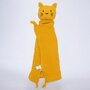 Jucarie textila, New Baby, Baby Cat, Pentru bebelusi, Moale, Din muselina, 100% bumbac,30x30 cm, Mustard - 2