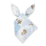 Jucarie textila senzoriala, Qmini, Moale, Cu doua fete, 30 x 30 cm, Din tesatura minky si bumbac, Materiale certificate Oeko Tex Standard 100, Sky Adventure