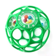 Jucarie zornaitoare, Oball, 29 orificii, Fara BPA, PVC, latex sau ftalati, 10 cm, 0 luni+, Verde
