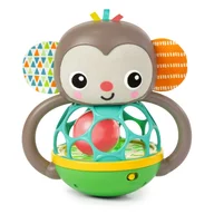 Jucarie zornaitoare, Oball, Grab & Giggle Monkey, 20 sunete si melodii, Manere moi, Usor de prins, 6 luni+, Multicolor