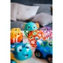 Jucarie zornaitoare, Oball, Pentru bebelusi, 32 orificii, Fara BPA, 0 luni+, Verde - 5