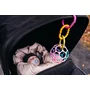 Jucarie zornaitoare, Oball, Pentru bebelusi, 32 orificii, Fara BPA, 0 luni+, Multicolor - 2