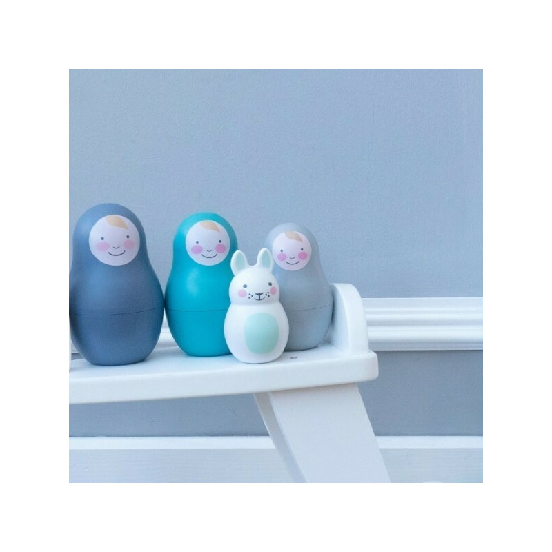 Jucarii multisenzoriale nesting babies - blue