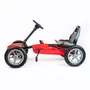 Kart cu pedale, Baby Mix, Go-Buggy, Roti gonflabile, Ergonomic, Scaun jos in stil sport, Volan sport, 5-8 ani, Red - 6
