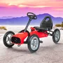Kart cu pedale, Baby Mix, Go-Buggy, Roti gonflabile, Ergonomic, Scaun jos in stil sport, Volan sport, 5-8 ani, Red - 3