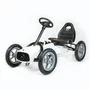 Kart cu pedale, Baby Mix, Go-Buggy, Roti gonflabile, Ergonomic, Scaun jos in stil sport, Volan sport, 5-8 ani, White - 1