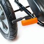 Kart cu pedale, Baby Mix, Go-Buggy, Roti gonflabile, Ergonomic, Scaun jos in stil sport, Volan sport, 5-8 ani, White - 9