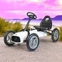 Kart cu pedale, Baby Mix, Go-Buggy, Roti gonflabile, Ergonomic, Scaun jos in stil sport, Volan sport, 5-8 ani, White - 2