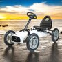 Kart cu pedale, Baby Mix, Go-Buggy, Roti gonflabile, Ergonomic, Scaun jos in stil sport, Volan sport, 5-8 ani, White - 3